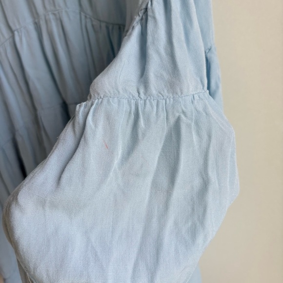 Melloday Light Blue Tiered Ruffle Feminine Top Size XL - Picture 6 of 6